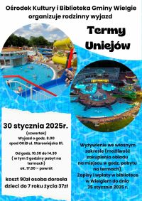 Plakat informacyjny Termy Uniejów